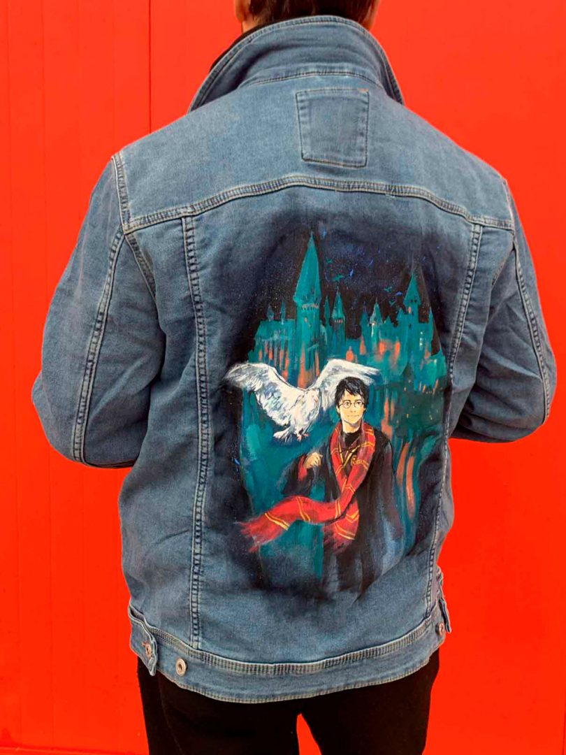 chaqueta Harry Potter con castillo de Howgarts